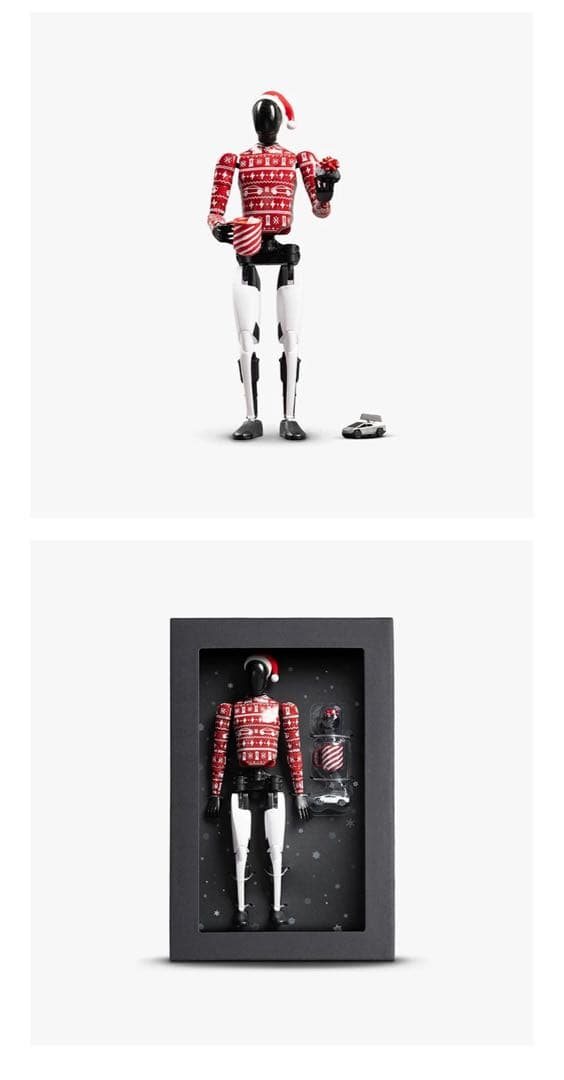 Tesla Bot クリスマスver 可動 人形 ロボット