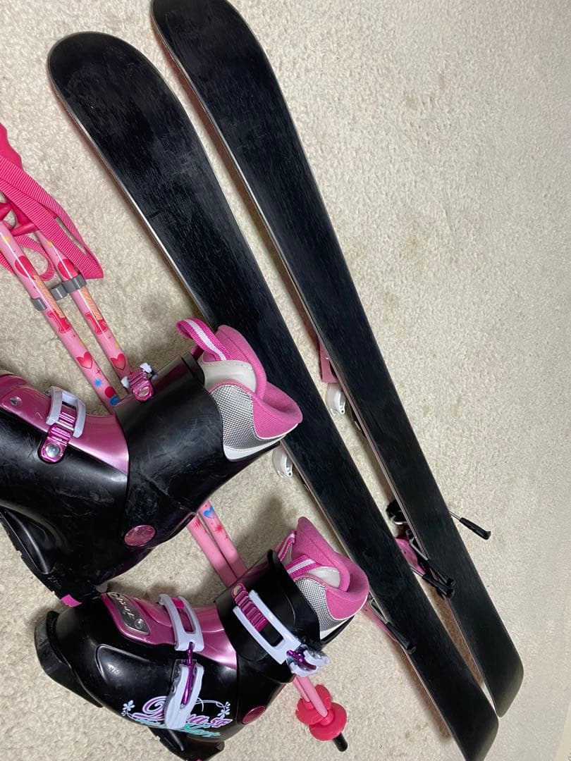 kazamaジュニア106cm ブーツ21cm シナノ80cmスキーセット