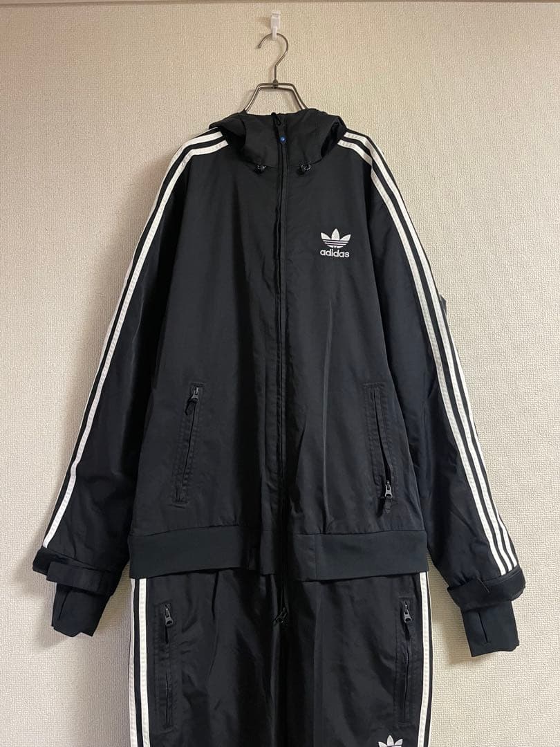 アディダスオリジナルス スノーボードウエア つなぎ 黒×白 ファイヤーバード