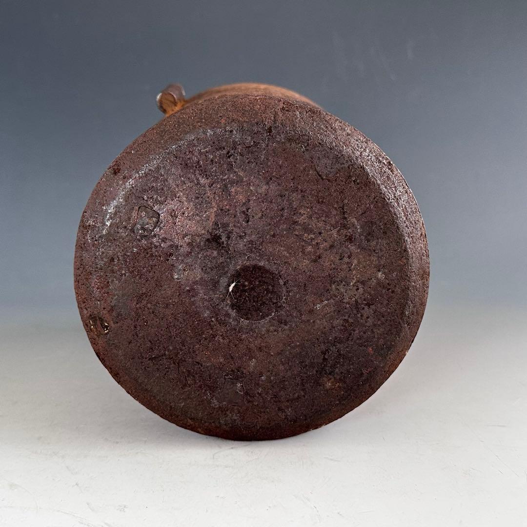 茶道具　筒釜　横倉友次郎　共箱　山形鋳物　釣釜　　風炉用　茶事　稽古　野点