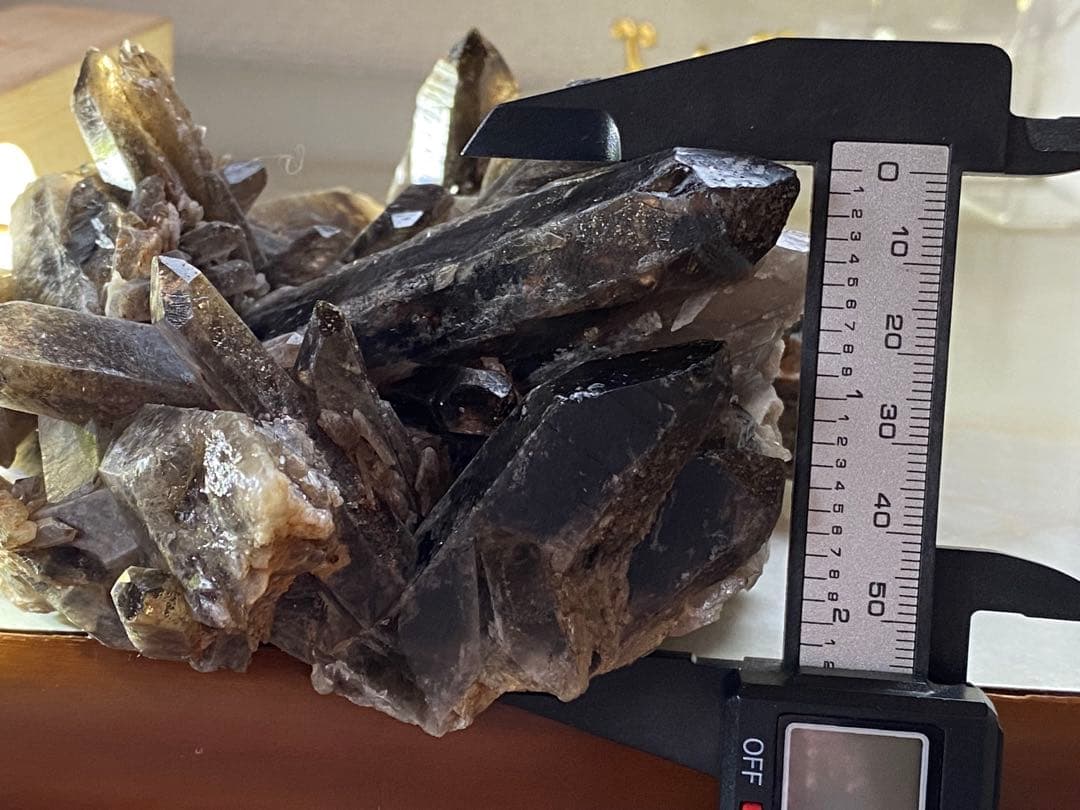 T1030-29ブラジル産水晶結晶モリオンスモーキークォーツ原石クラスター黒水晶