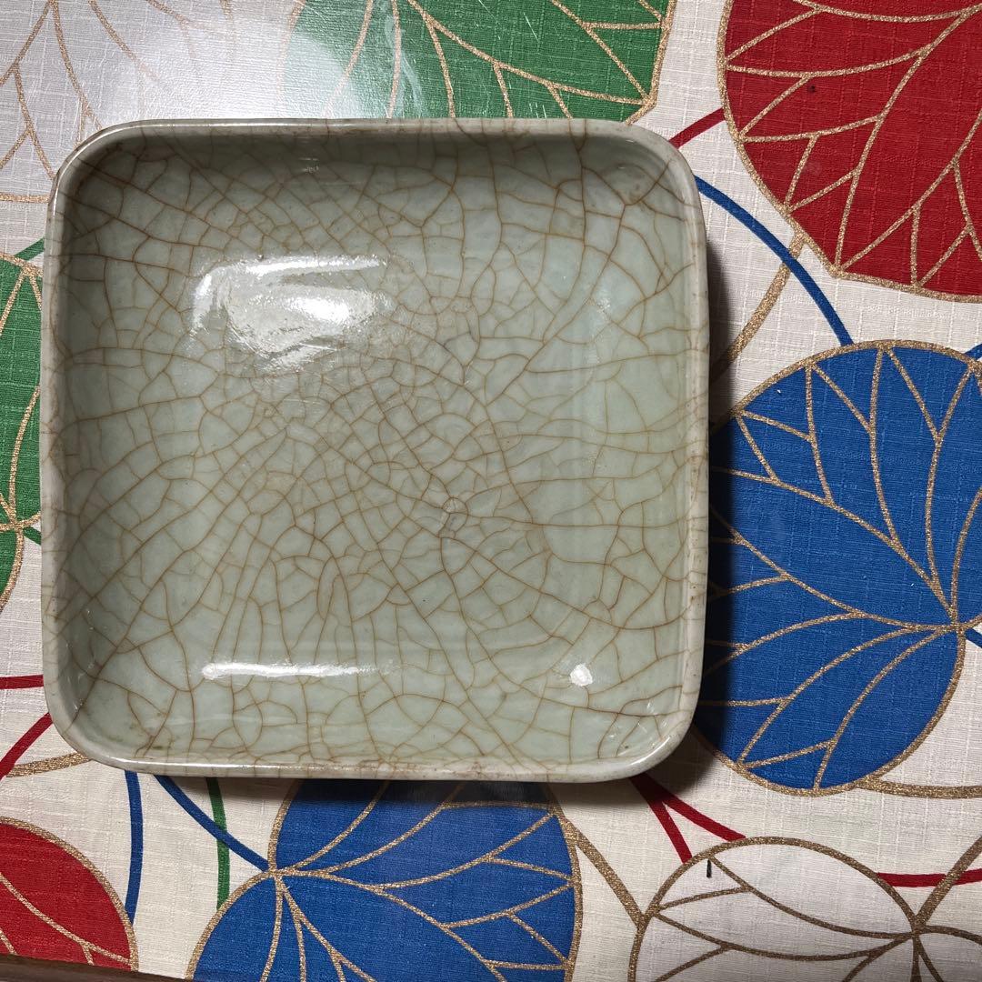 角皿、高台、骨董品、貫入