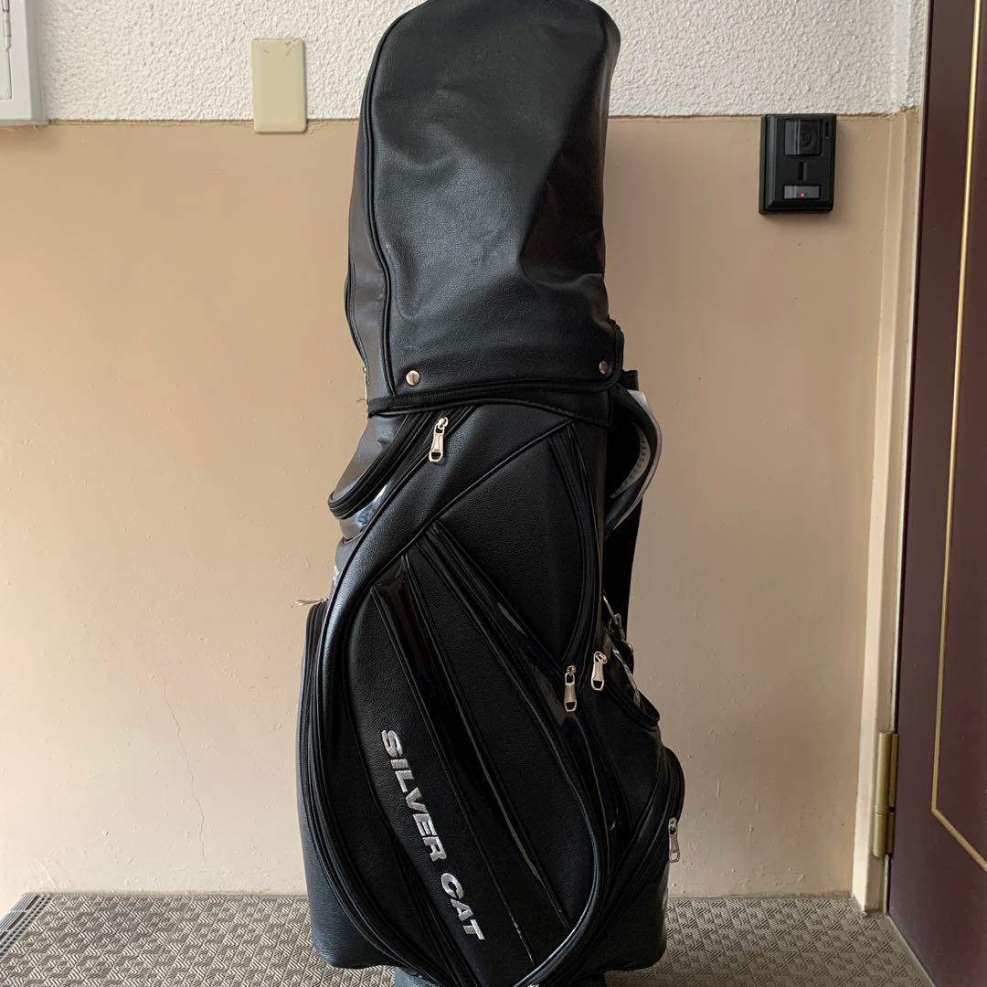 SILVER CAT & LYNX ブラックキャディバッグ