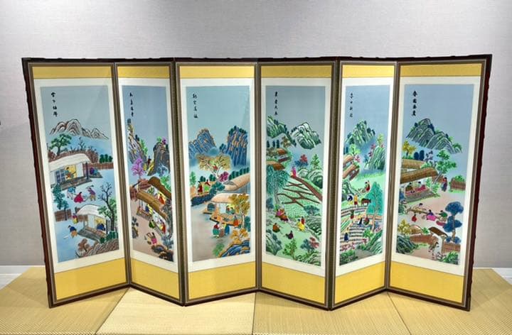 韓国屏風　125628