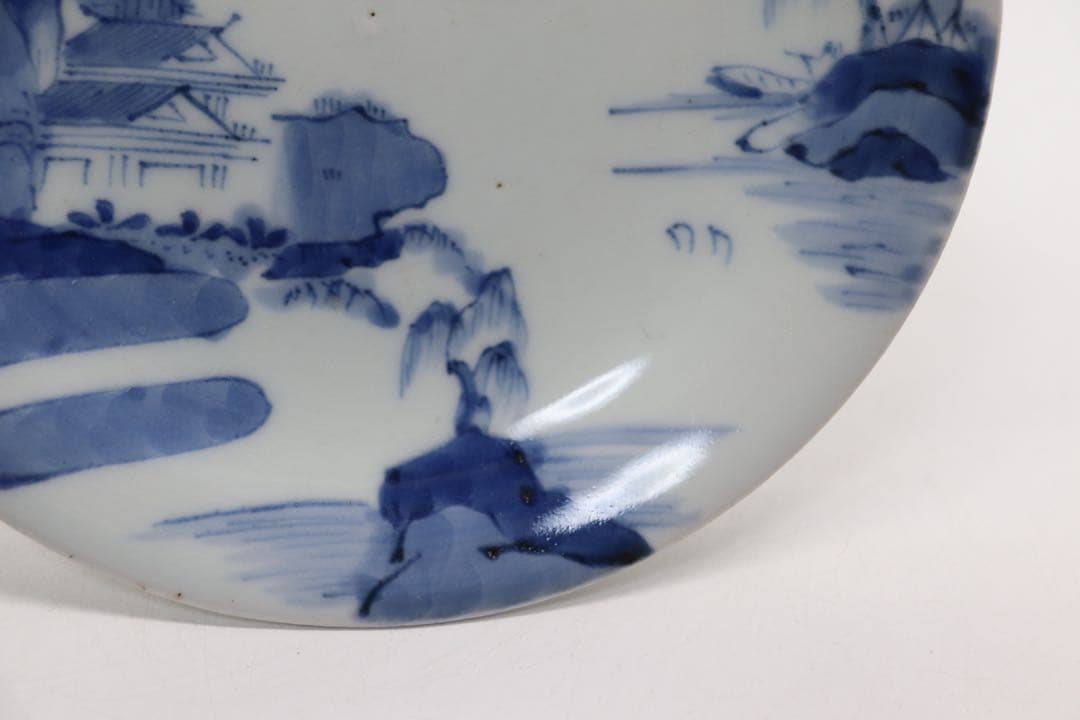 染付　山水紋中皿6点　送料込み0425