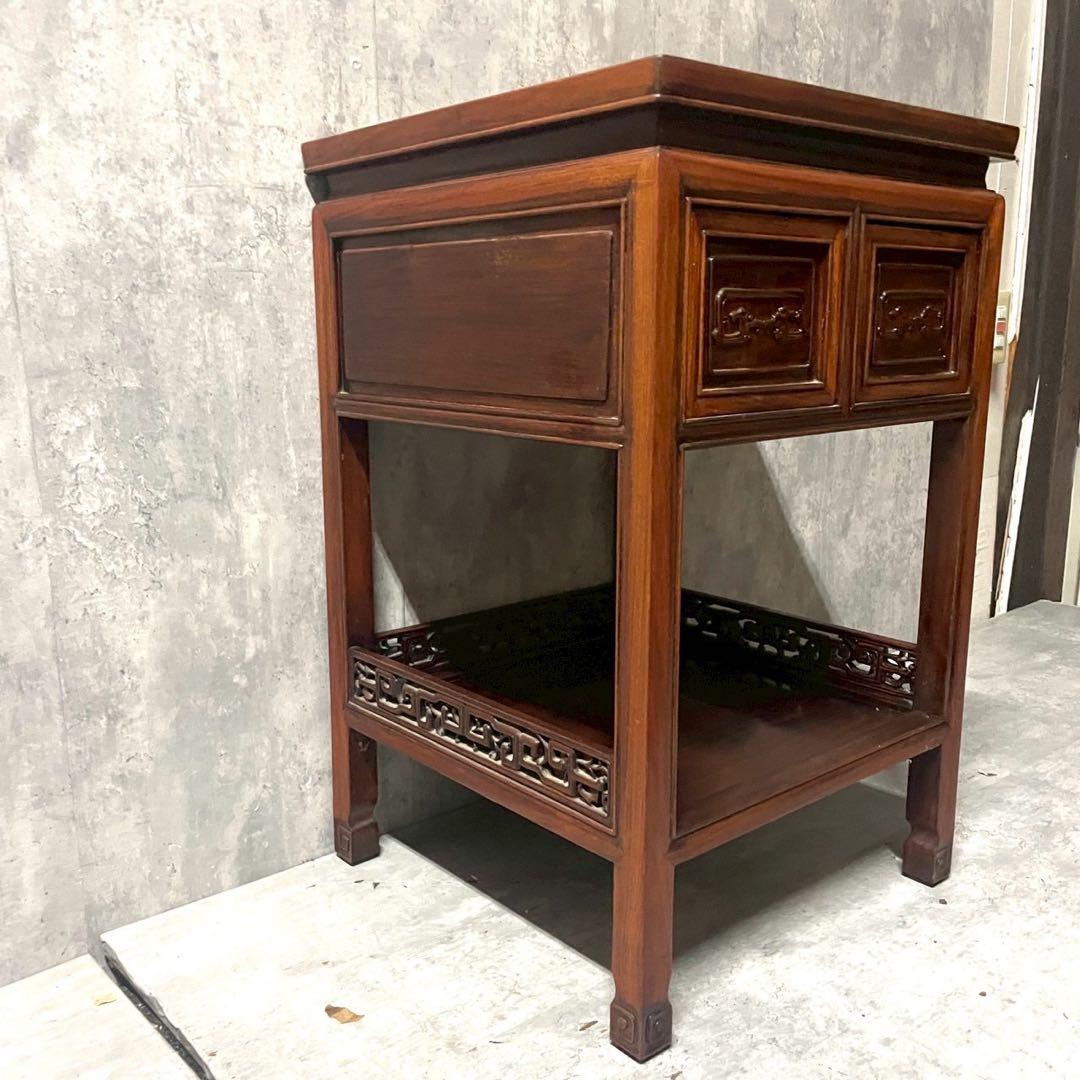アンティーク 古道具 飾り棚 リビング棚 唐木 器局 煎茶棚 中国 和家具