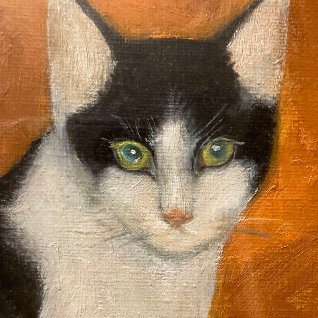 画家 岩田明美さんの引き込まれる美しさの『猫』の油絵（原画）