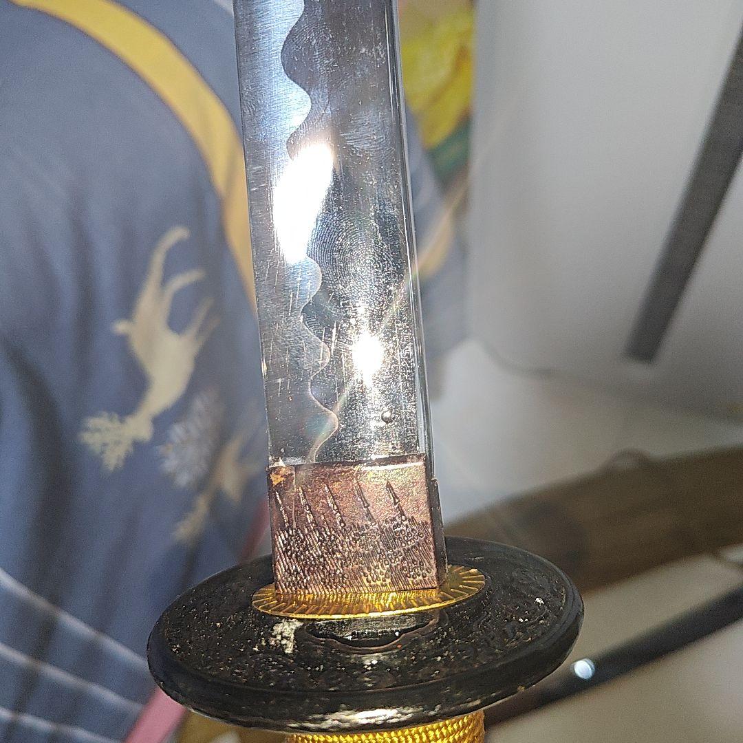 模造刀 2本 黄塗鞘 袋付き ジャンク扱い