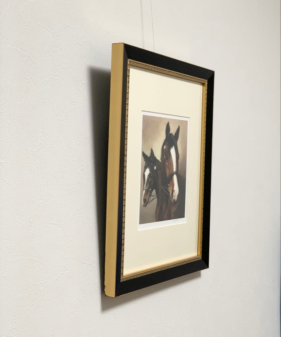 【額装アート・馬の絵】