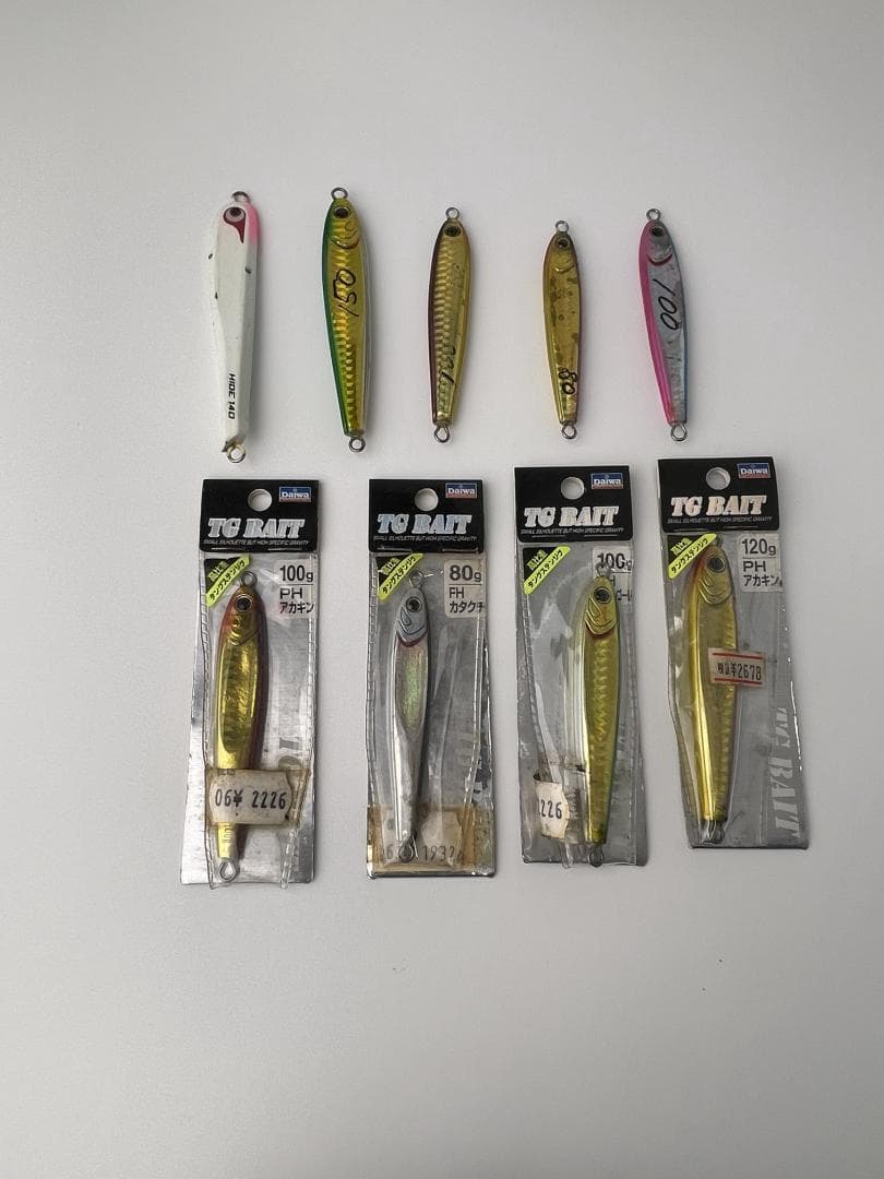 タングステン80～150G　ジグ 9個（TG BAIT 新品　4個＋中古5個）