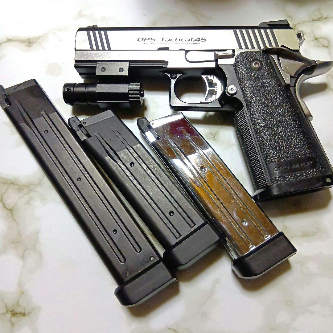 う*き様 ハイキャパカスタム デュアル・ステンレス【GBB】予備マグ他付