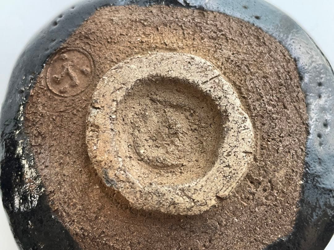 陶芸家　九代　樂吉左衛門　楽了入　黒楽茶碗　黒茶碗　合わせ箱