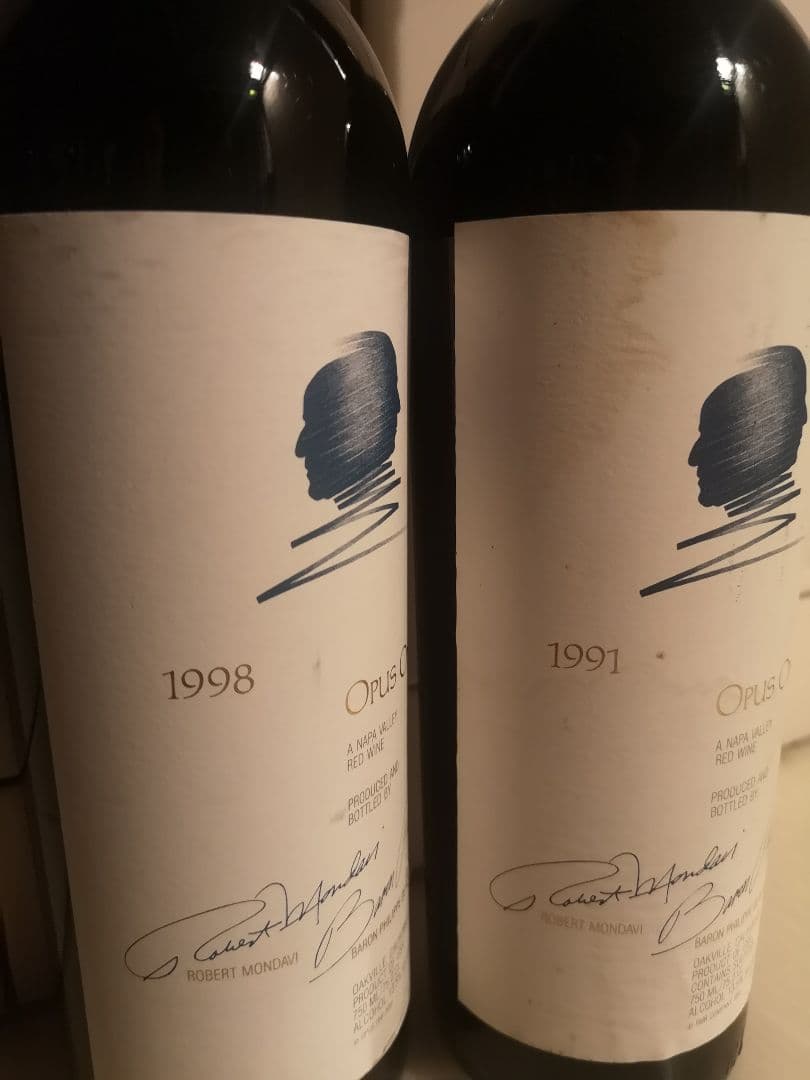 オーパスワン 1991と1998の2本出品 各750ml