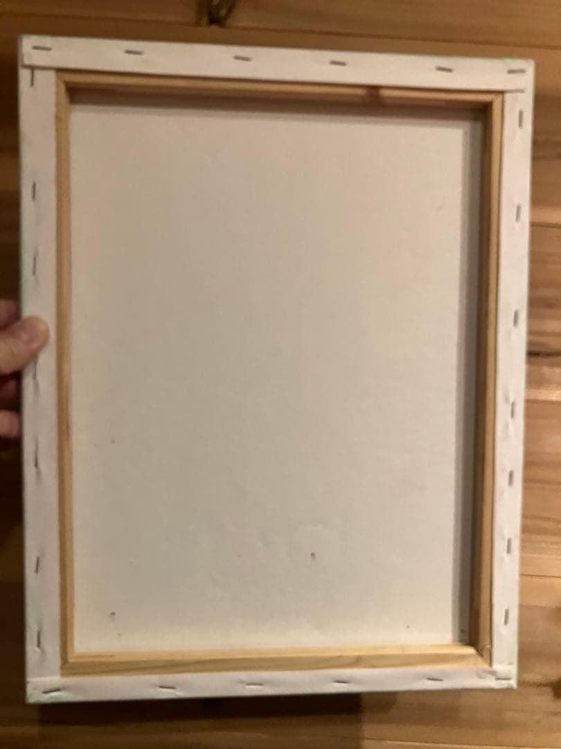 現代アート 油彩画 肉筆 一点物 スカル ピクセルハート F6号相当 ガレージ