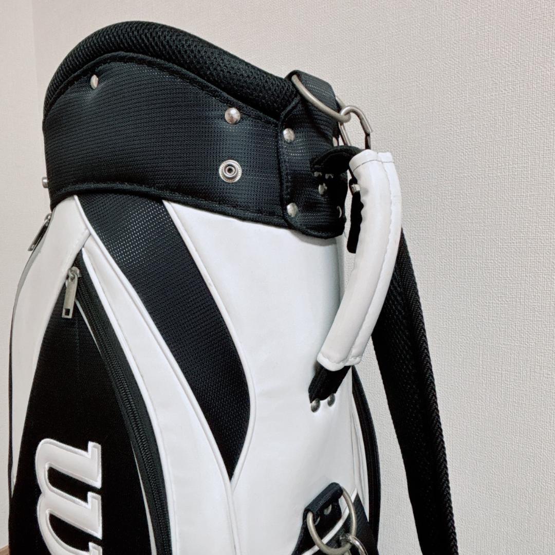 Wilson キャディバッグ 黒白 ゴルフバック ナイロン 布 きれい 未使用級