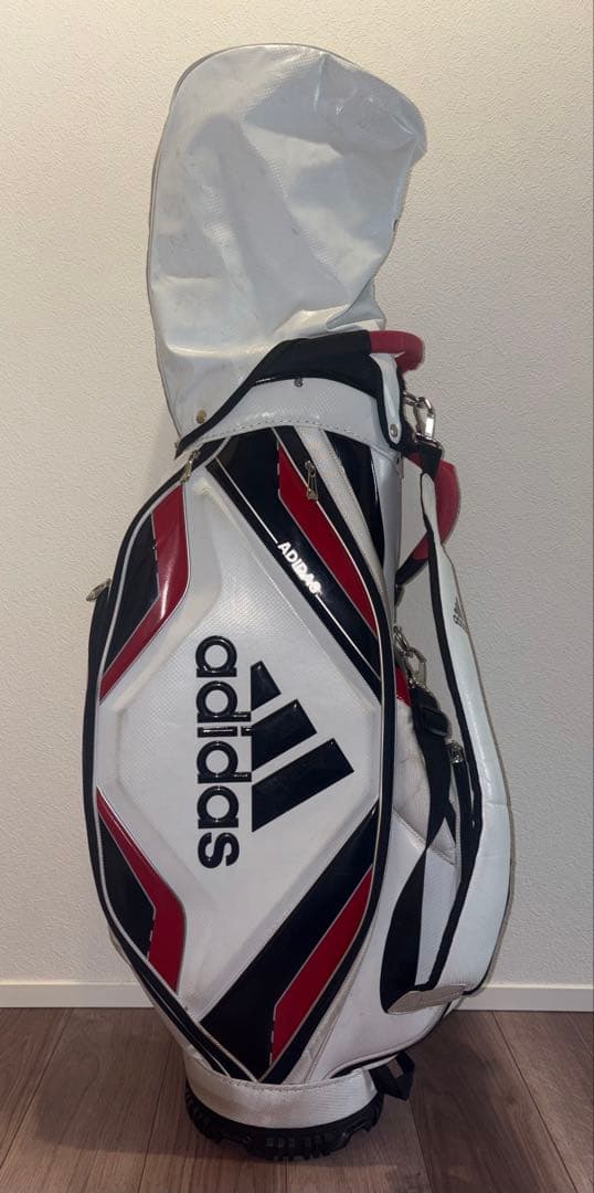 アディダス キャデバッグ 白黒赤 ゴルフバッグ