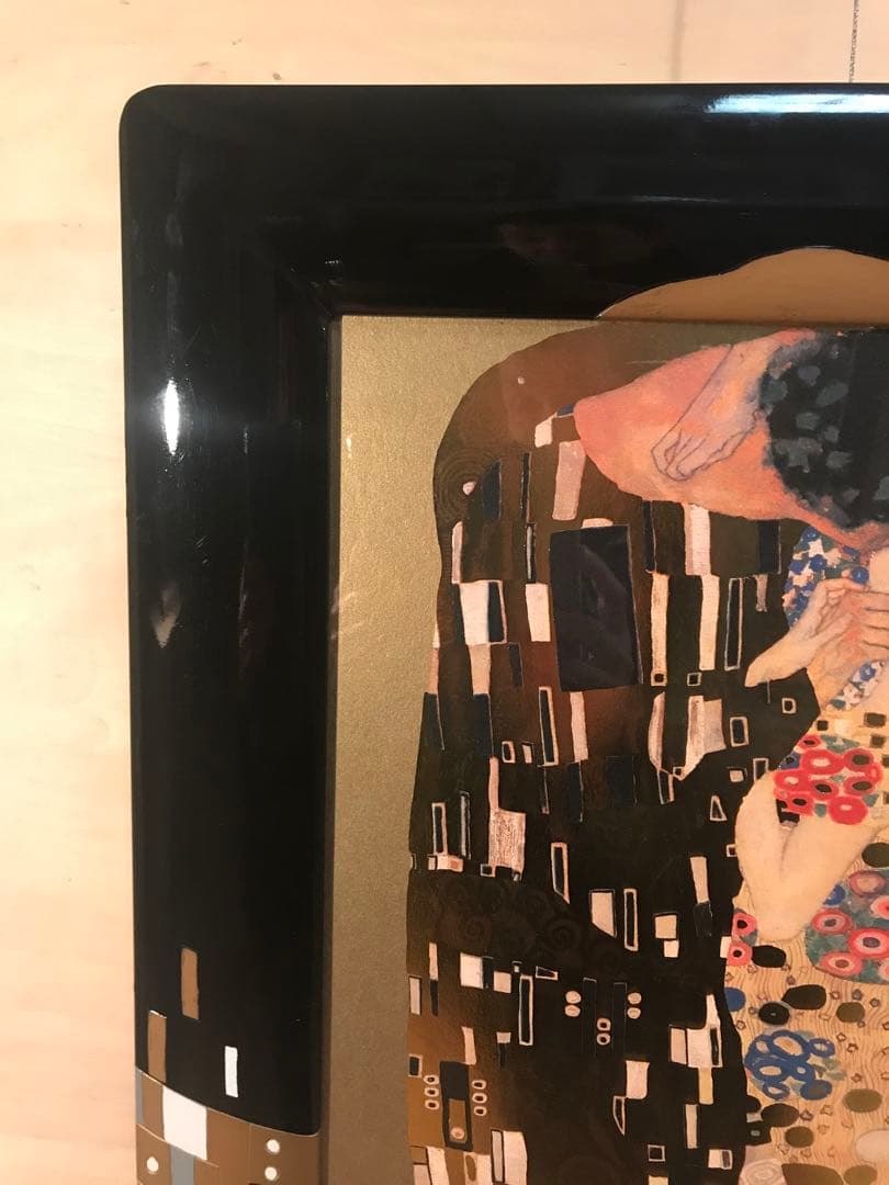 クリムト　「接吻」　ジークレー＋シルクスクリーン金箔加工　サイン無し