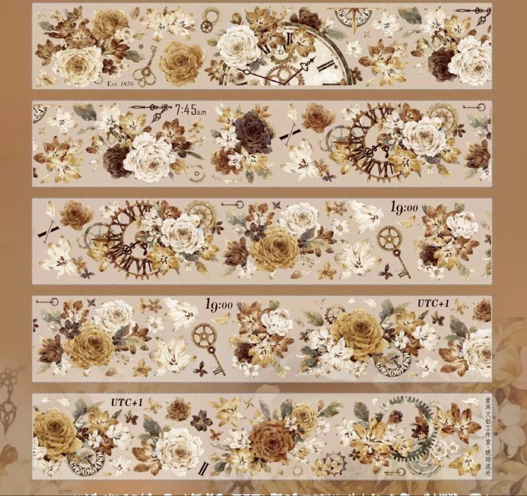 ⭐️SALE⭐️ 壹洱原创《琥珀流光》海外マスキングテープ　マステ 【2367】