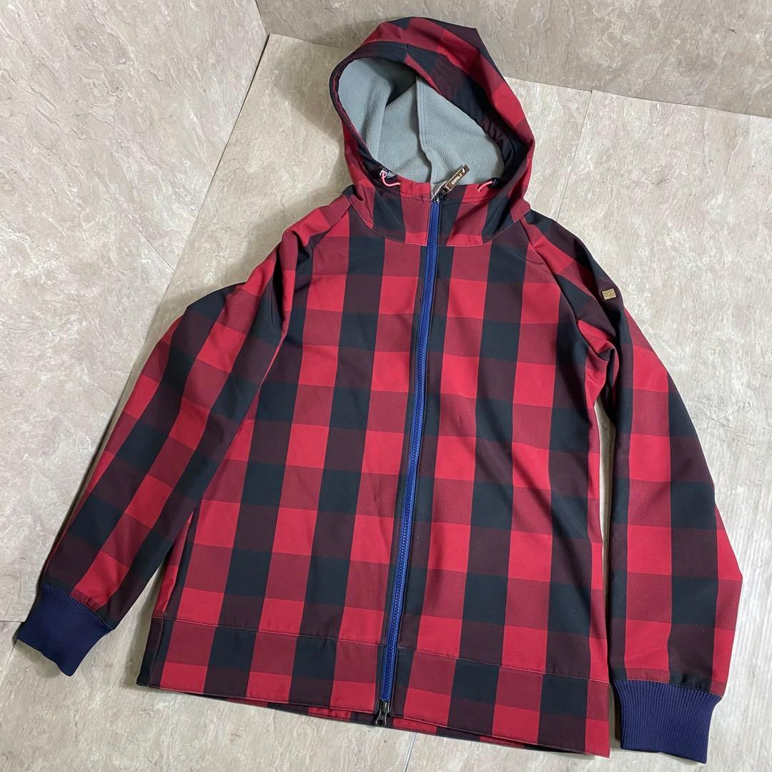 SISTA.J　スノボウェア 上下3点セット 　チェックレッド　Mサイズ