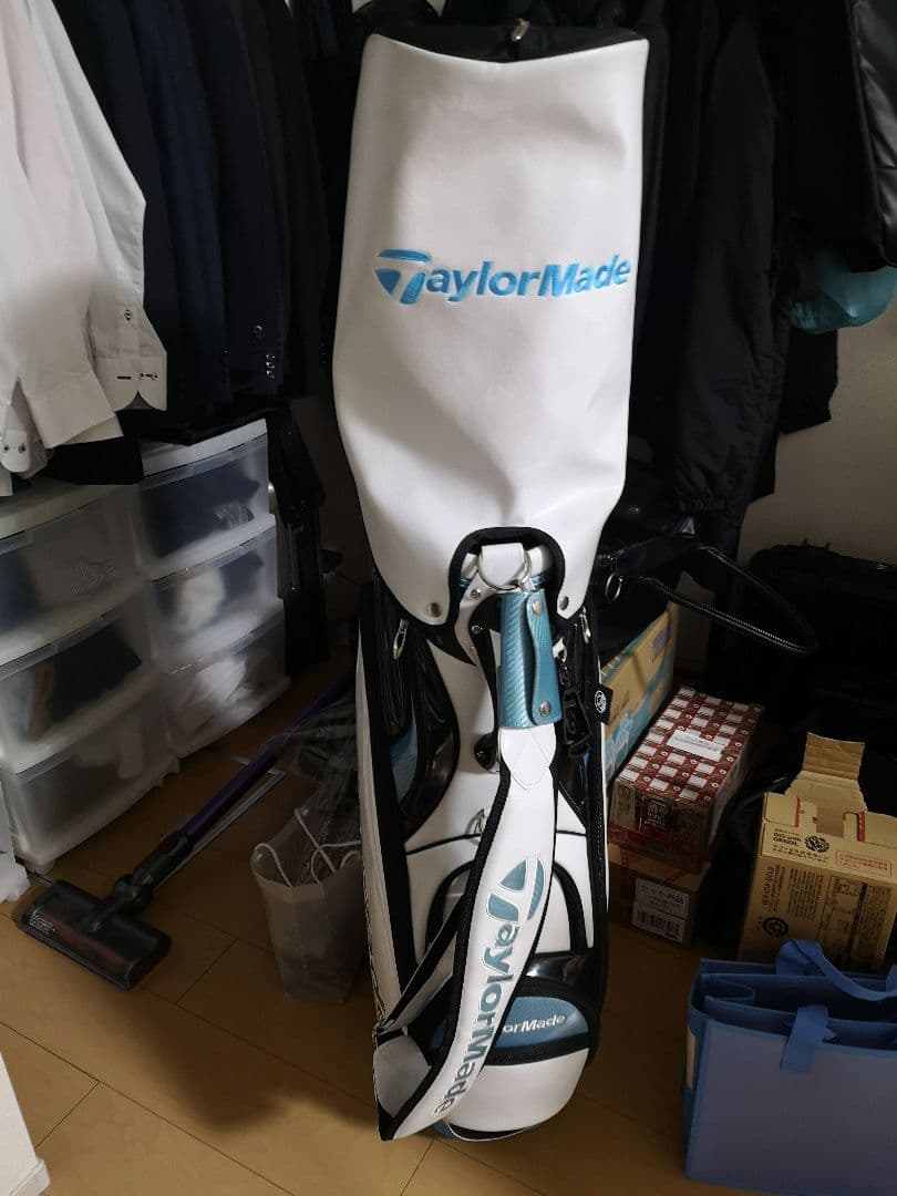 【送料込み変更】TaylorMade キャディバッグ ホワイト・ブラック・ブルー