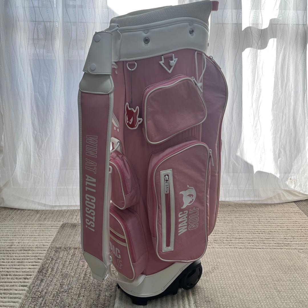 【美品】大人気 WAAC レディース キャディバッグ ピンク ゴルフバッグ