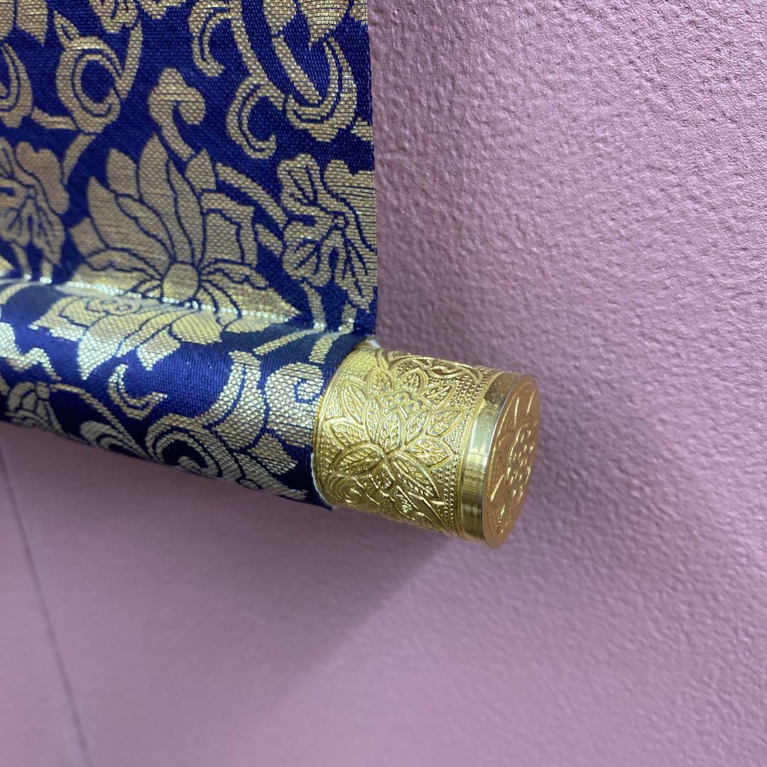 美品 掛け軸 福田素仙作 金地 守護本尊像 共箱 不動明王 千手観音 仏像