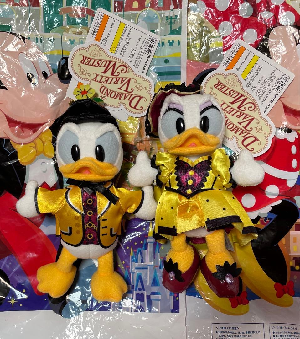ぬいぐるみバッジ ドナルド デイジー ダイアモンドホースシュー バラマス