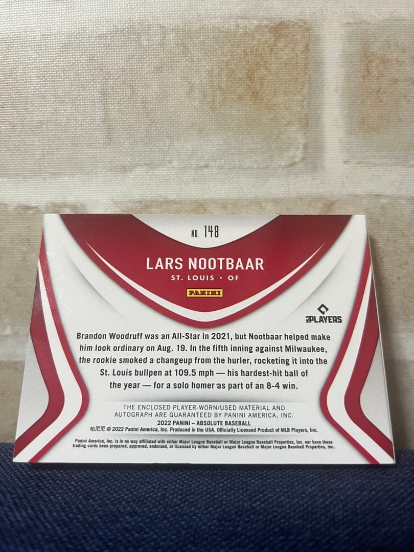 2022PANINI Absolute  ラーズヌートバー　ブックレットカード
