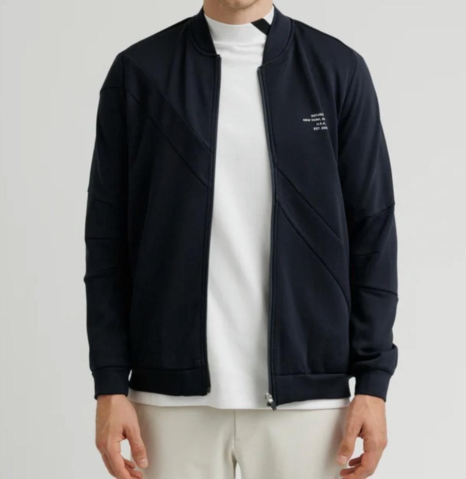サタデーズ ニューヨークシティ ゴルフ スラッシュ スウェットジャケット S 紺