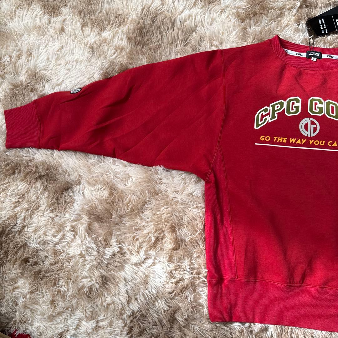 新品未使用CPG GOLF レッド クルーネックトレーナー