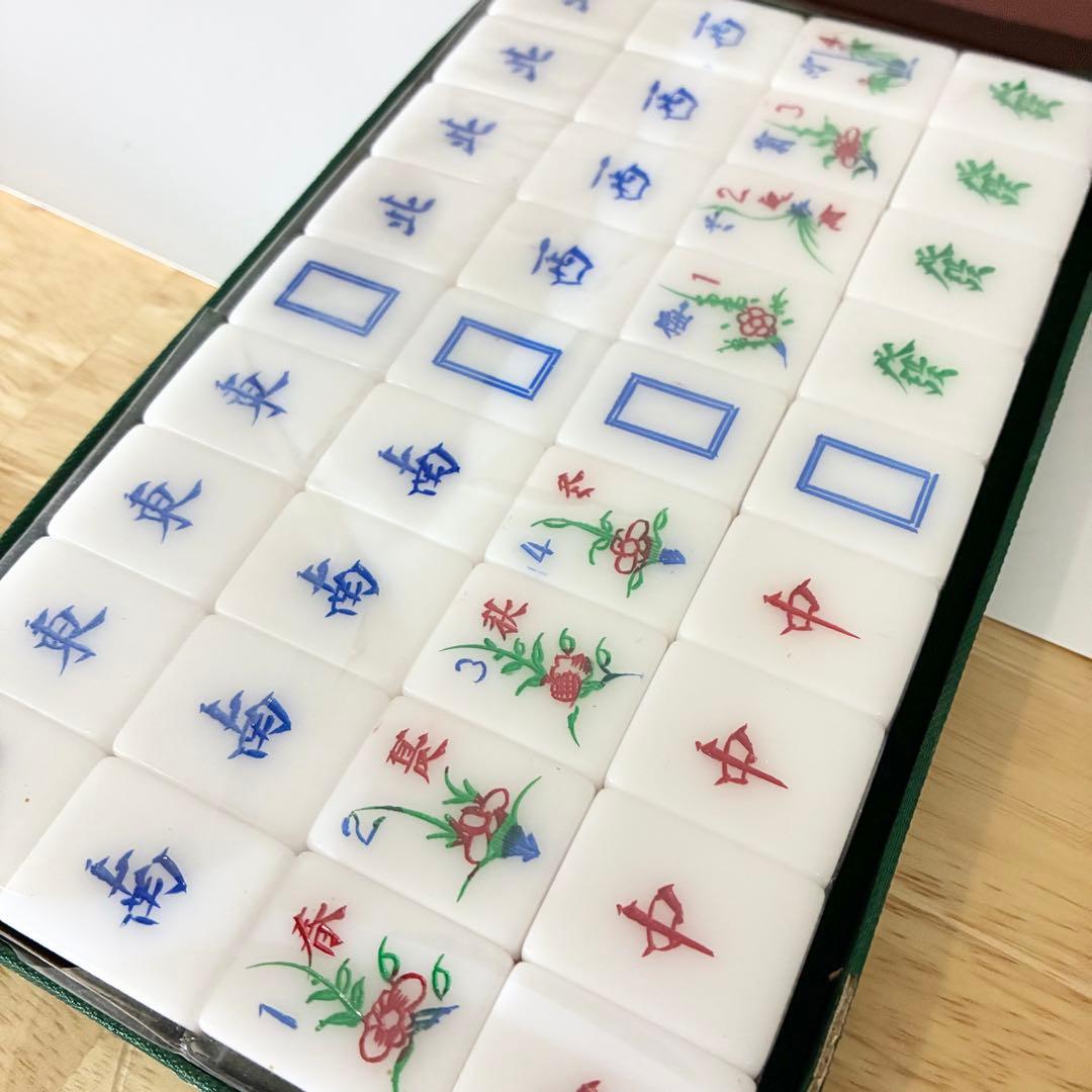 【未使用・希少】中国/アメリカン 麻雀牌 三層牌 ヴィンテージ デッドストック