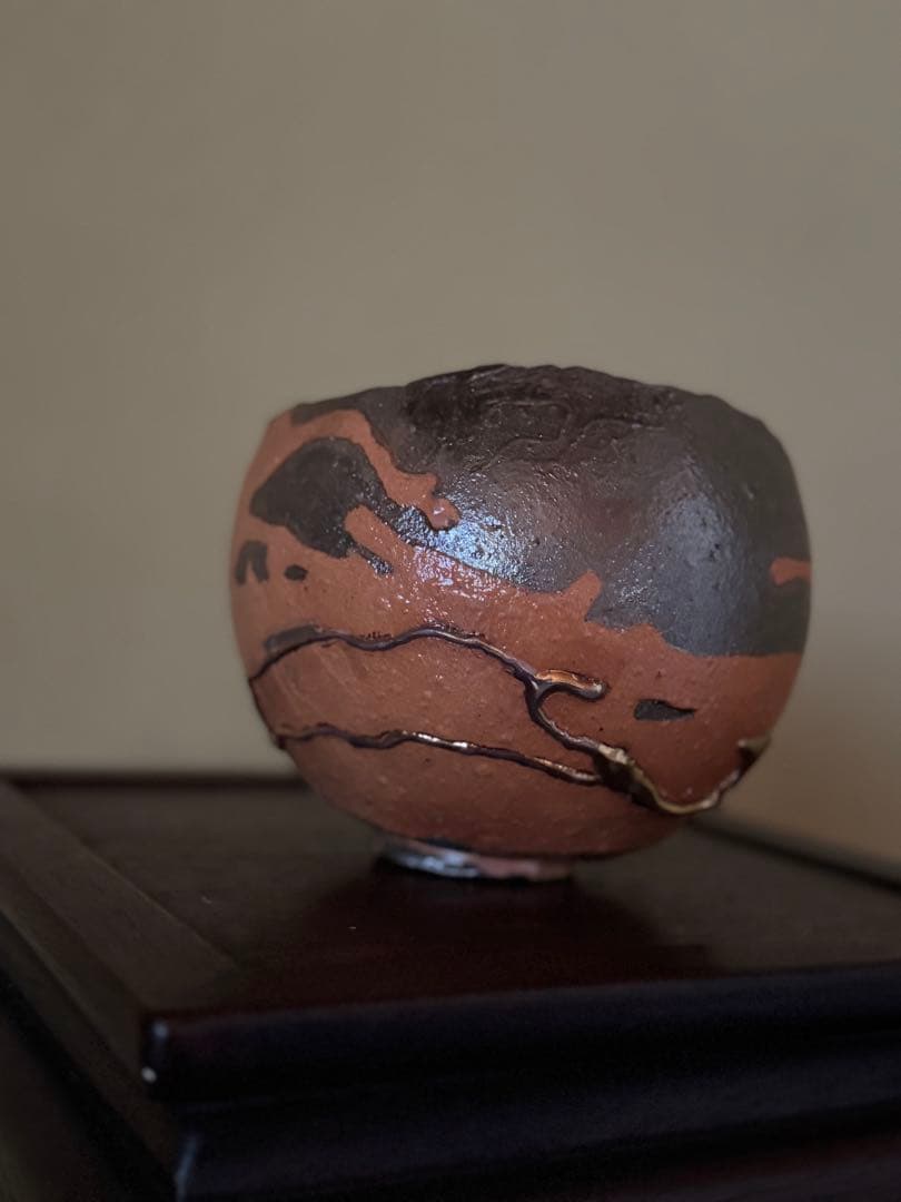 市川透　茶碗　現代アート　備前