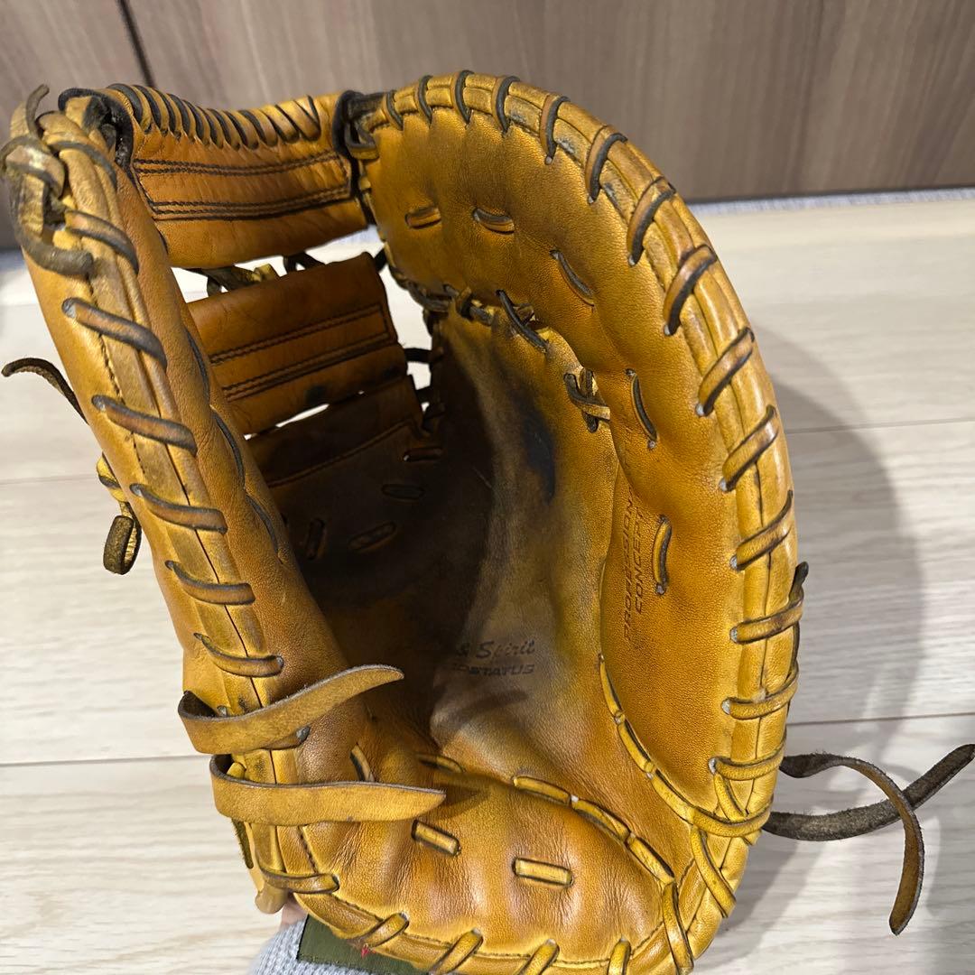 ZETT 硬式グローブ ファーストミット イエロー 日本製