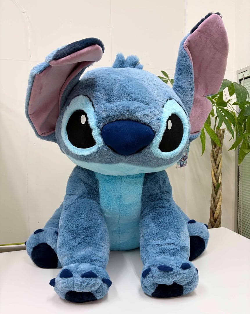 新品 約80cm ★ スティッチ 特大 ぬいぐるみ コストコ ブランケット付き