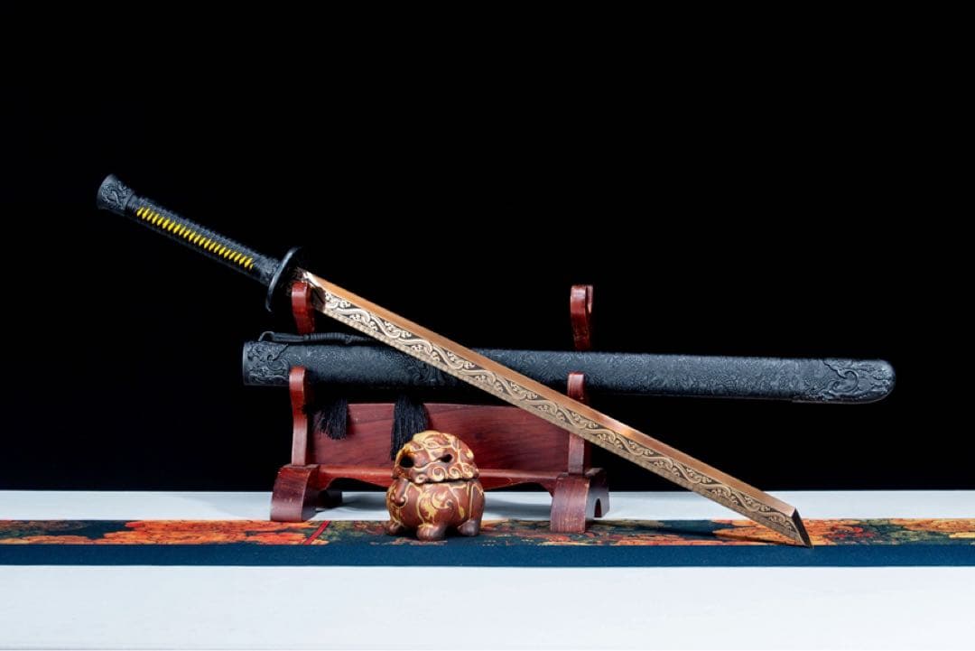 龍鳳墨龍 美術刀 模擬刀 日本刀 模造刀 鑑賞用 武具