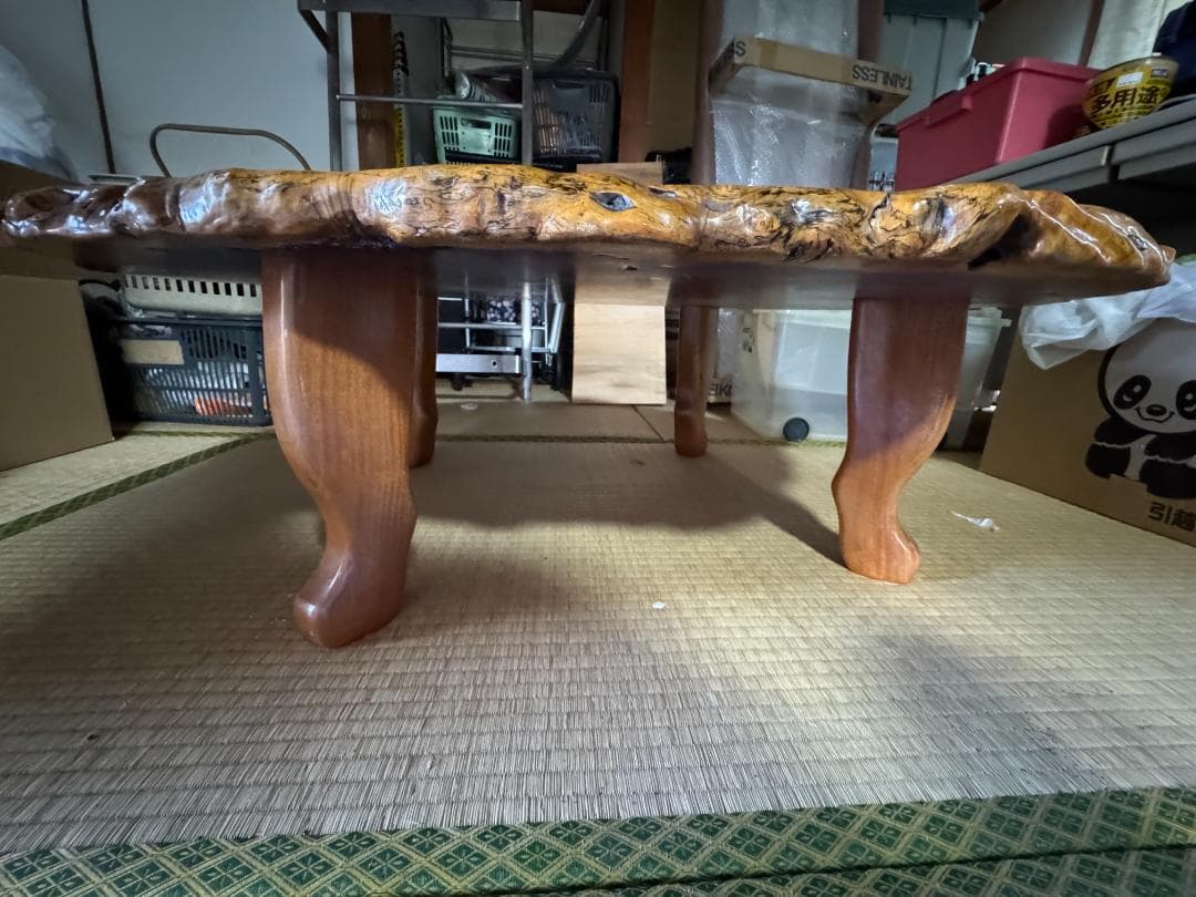 【希少】花梨 瘤 一枚板 座卓 高級テーブル 大型