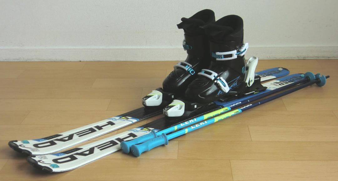 ■■送料無料■HEAD■子供用スキーフルセット■板117靴22■WAX済■■