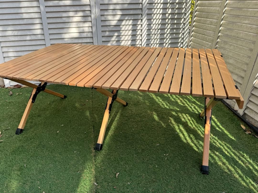 ウッドロールテーブル アウトドアテーブル 木製