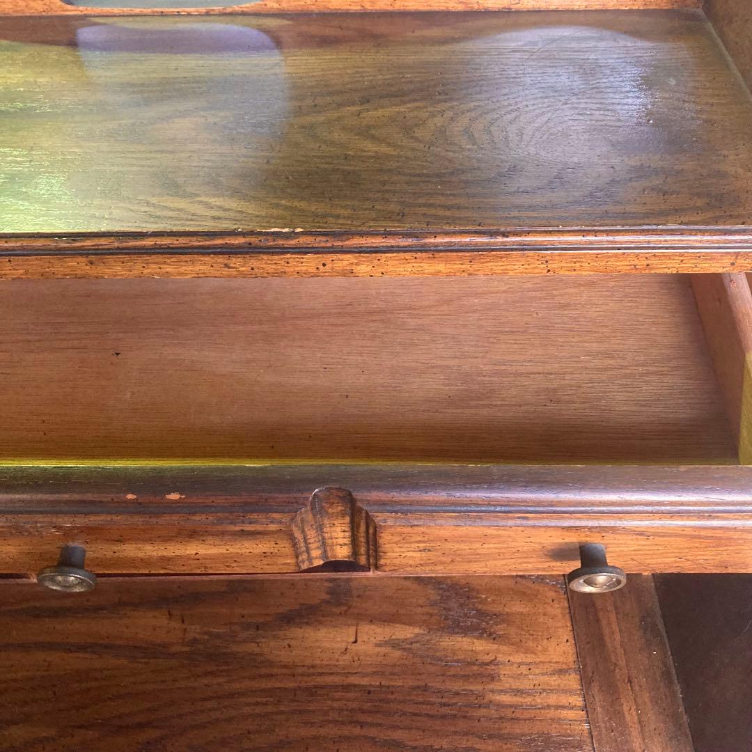 アンティーク　ヴィンテージ　蛇腹　ライティングビューロー　デスク　机　ドレッサー