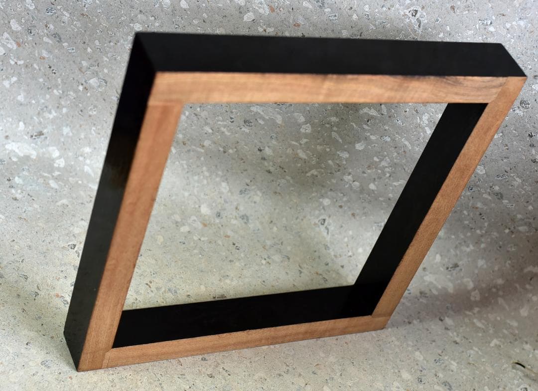 NO2　本漆駿河塗炉縁　囲炉裏/共箱　お茶道具