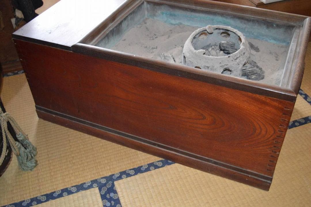 骨董　古民具　時代火鉢　引き出し　鉄瓶　欅