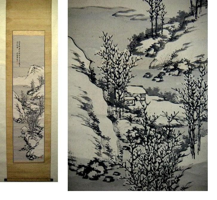 ♥掛軸　雪景図　成木 星洲 　掛け軸　骨董品
