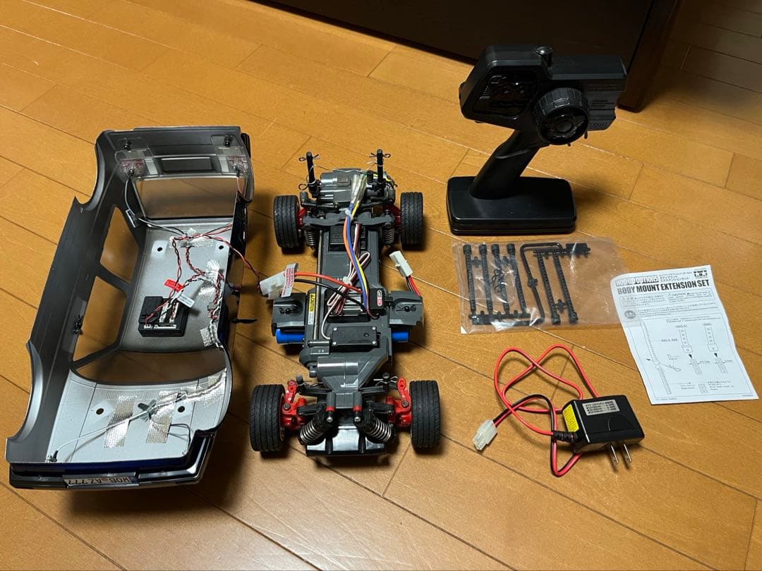【中古】TAMIYA ゴルフ2ボディ (MF-01Xシャーシ) プロポ付き