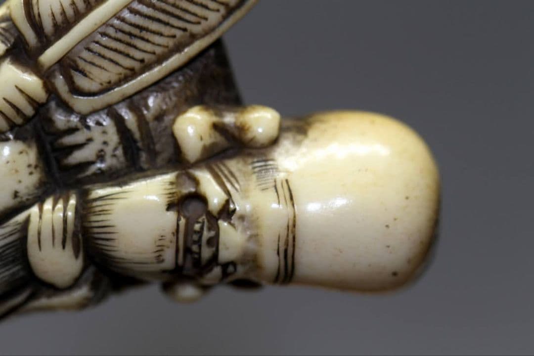 時代物 根付 「寿老人」江戸時代 IS2