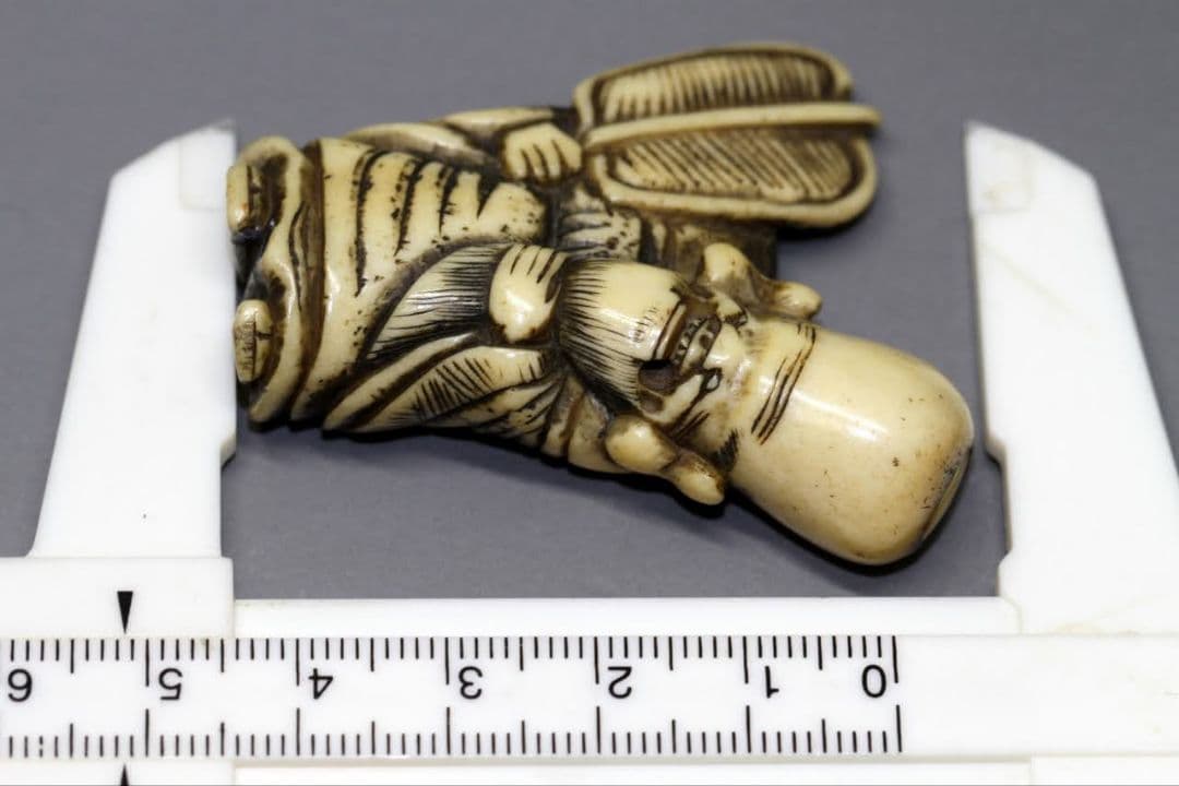 時代物 根付 「寿老人」江戸時代 IS2