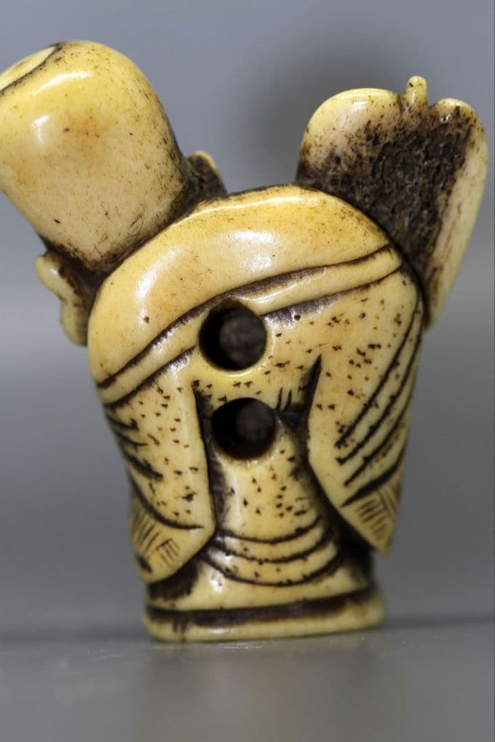 時代物 根付 「寿老人」江戸時代 IS2