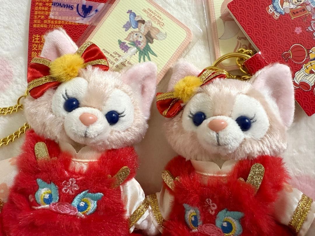 上海ディズニー限定 2点 新春 リーナベル ぬいぐるみキーチェーン