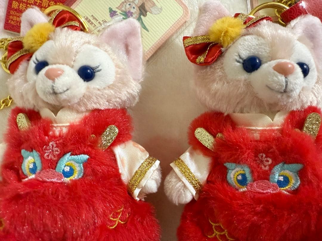 上海ディズニー限定 2点 新春 リーナベル ぬいぐるみキーチェーン