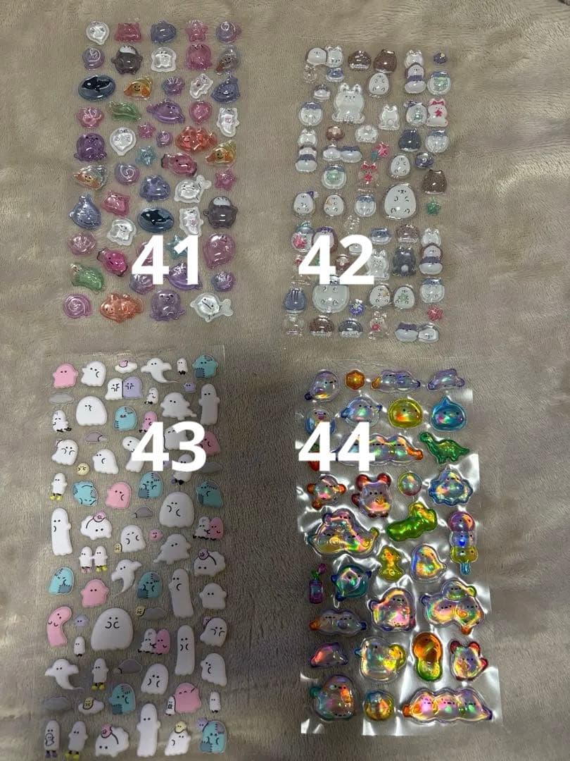 未使用立体シール44枚　A5バインダー５冊　台紙44枚　2万円超相当