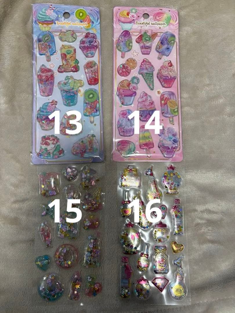 未使用立体シール44枚　A5バインダー５冊　台紙44枚　2万円超相当